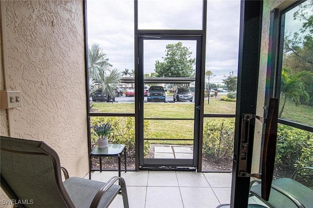 view of sunroom