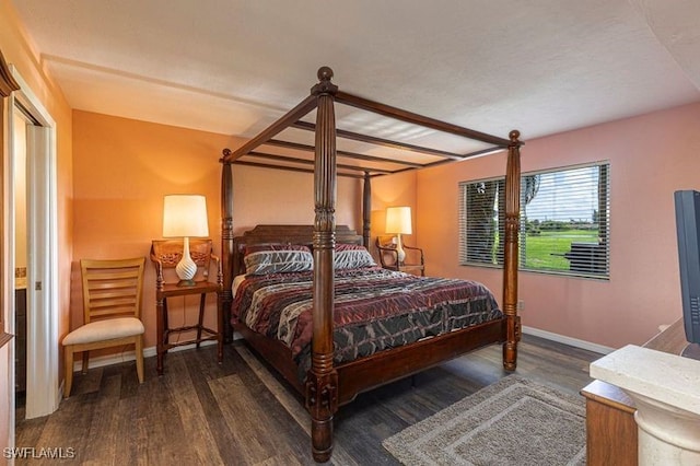 bedroom featuring hardwood / wood-style flooring