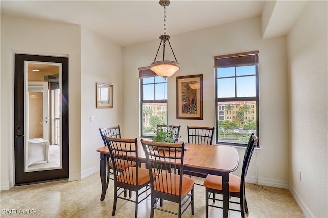 view of dining area