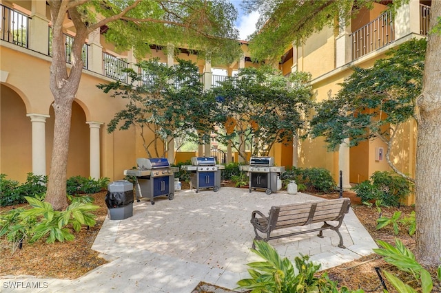 view of patio / terrace featuring a grill