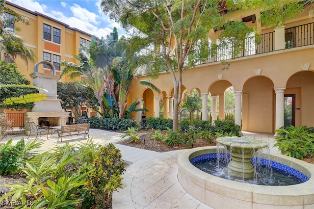 view of home's community featuring a patio area