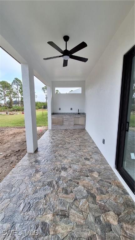 view of patio / terrace with area for grilling