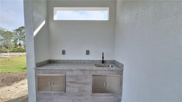 view of patio / terrace featuring sink