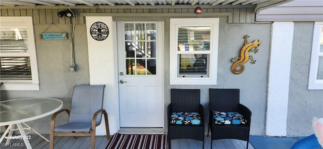 view of doorway to property