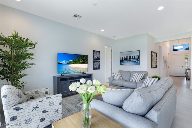 12390 Purple Ficus Way, Naples, FL 34120 - tiled living room featuring recessed lighting
