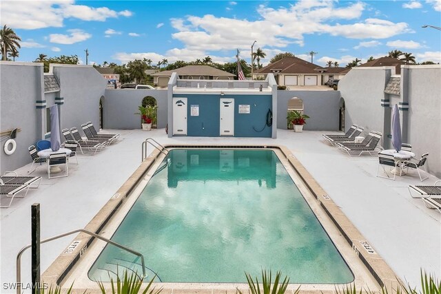 view of pool with a patio