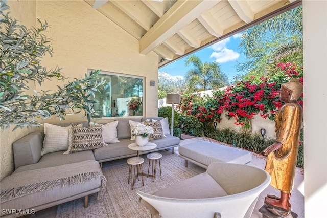 view of patio / terrace with an outdoor hangout area