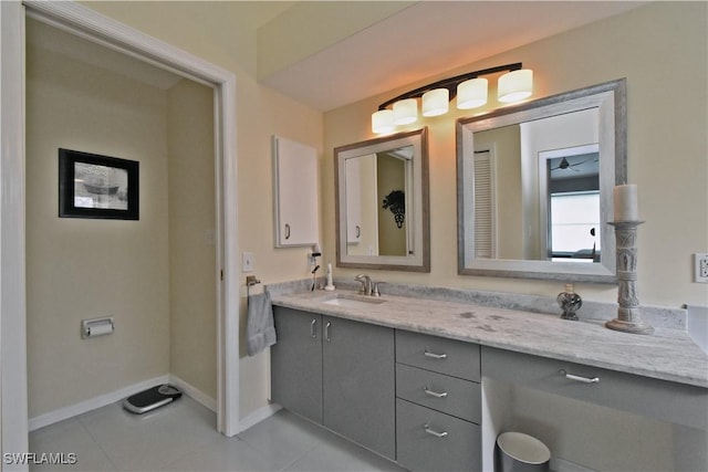 bathroom featuring tile patterned floors and vanity