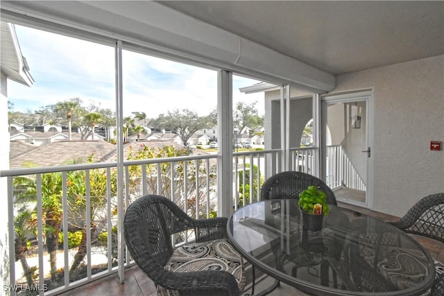 view of sunroom