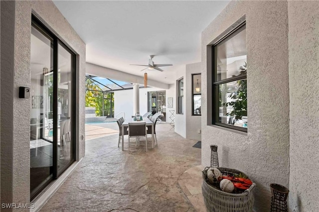 106 SE 5th St, Cape Coral, FL 33990 - sunroom / solarium featuring a ceiling fan