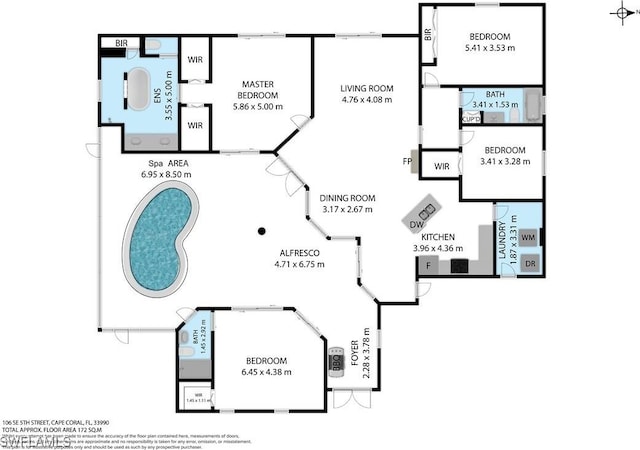 106 SE 5th St, Cape Coral, FL 33990 - home floor plan
