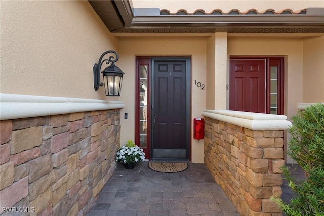 view of doorway to property