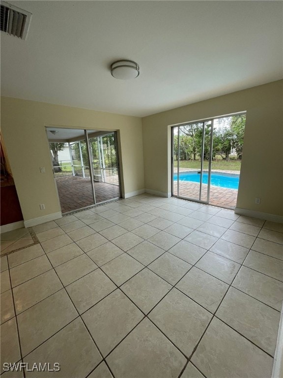 view of tiled empty room