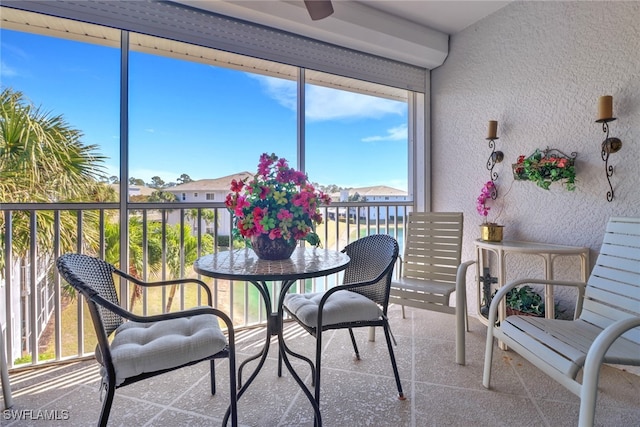 view of sunroom