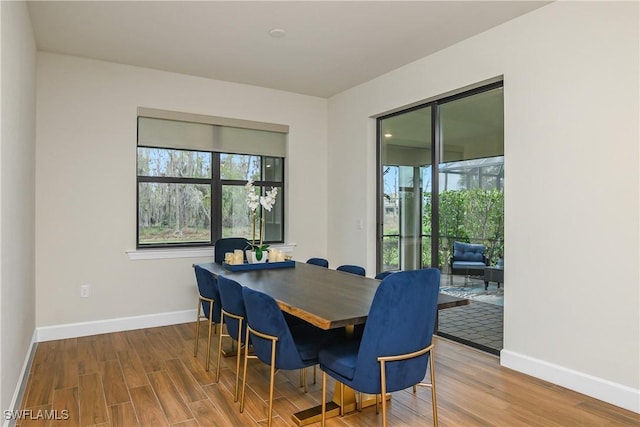 dining room featuring hardwood / wood-style flooring