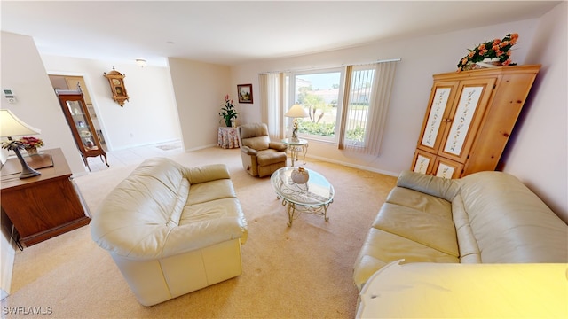 view of carpeted living room