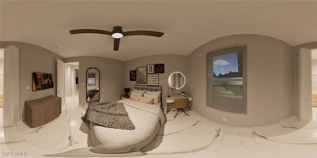 bedroom with ceiling fan