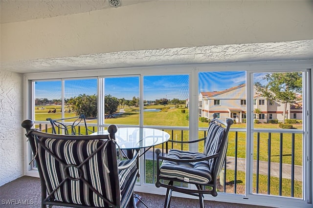 view of sunroom