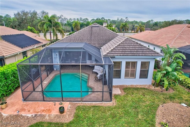 exterior space featuring a lanai and a patio