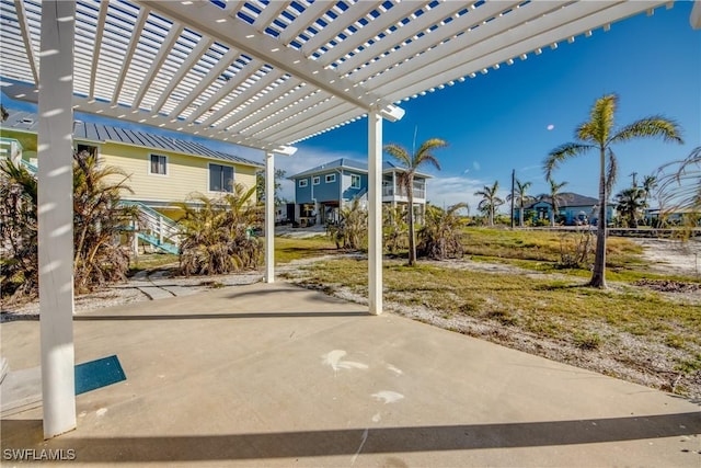 view of patio / terrace featuring a pergola