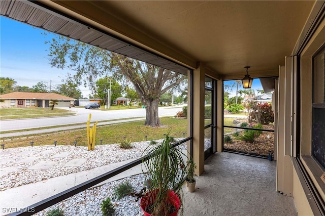 view of sunroom