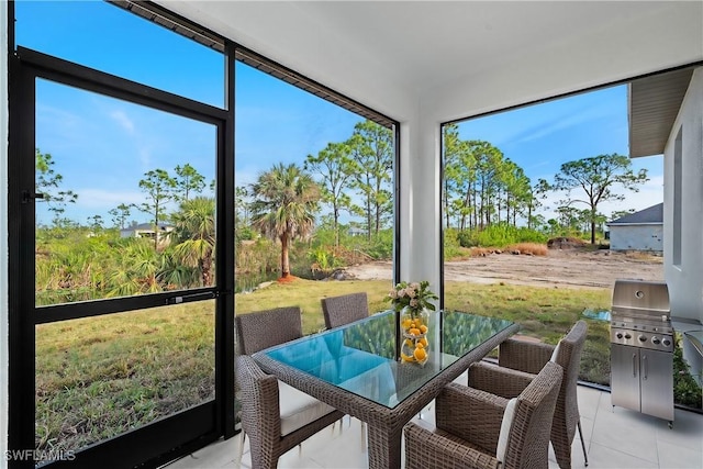 view of sunroom