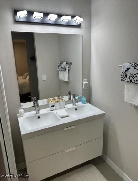 bathroom with vanity