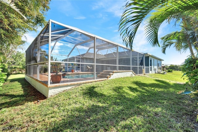 exterior space featuring a lanai