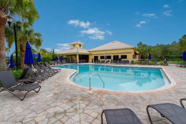 view of pool with a patio