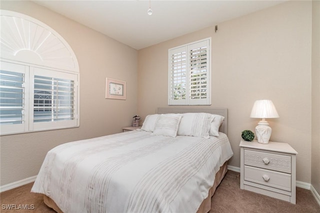 view of carpeted bedroom