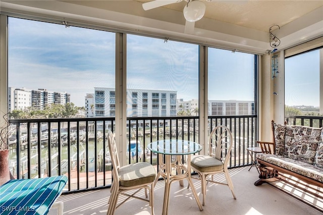 view of sunroom