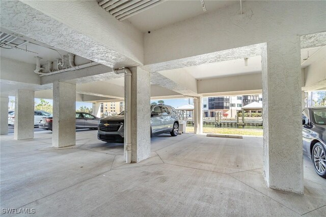 view of patio featuring a carport