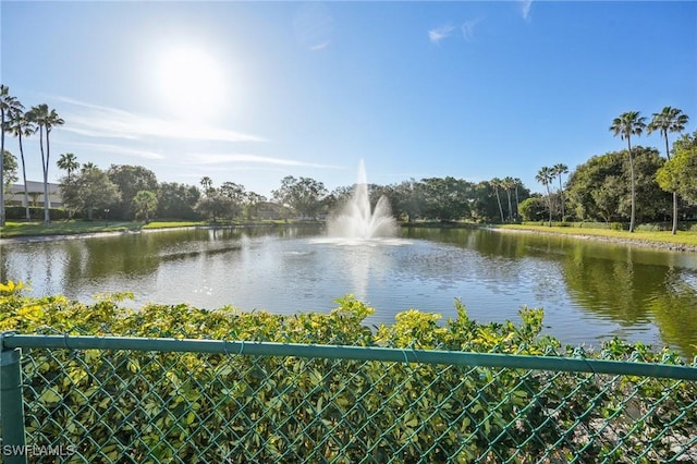 view of water feature