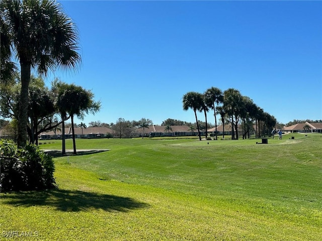 view of community featuring a lawn