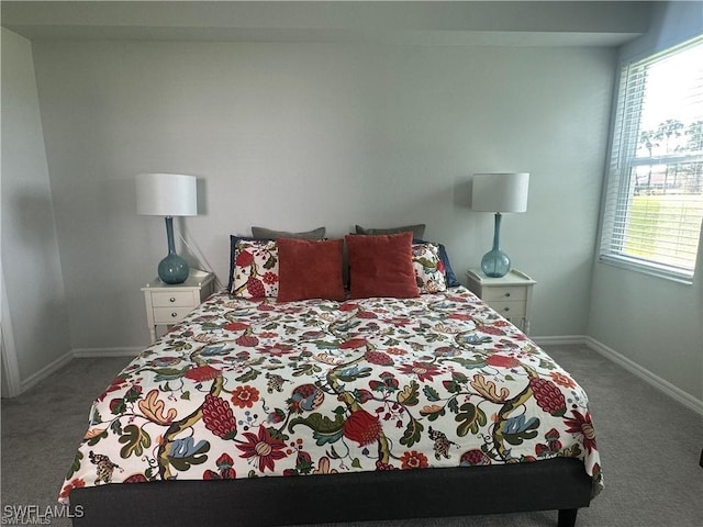 bedroom featuring carpet and multiple windows