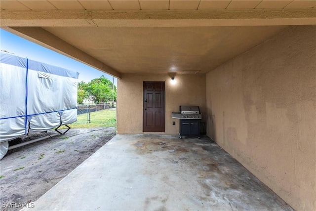 view of patio / terrace featuring a grill