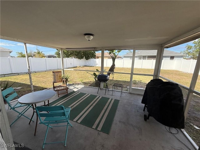 view of sunroom