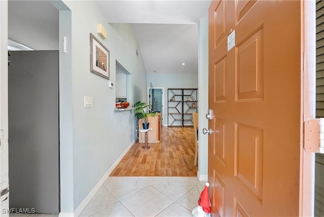 view of tiled foyer