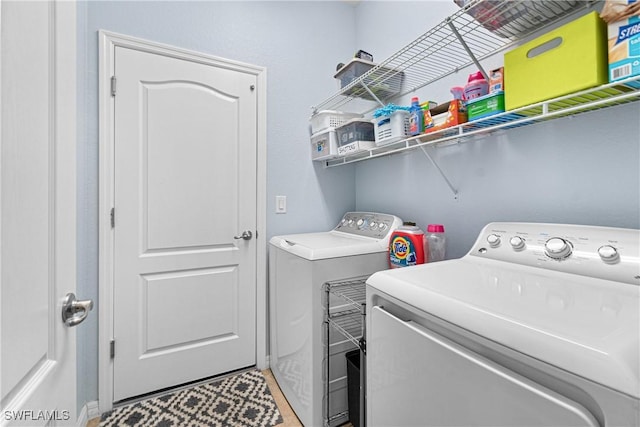 laundry room featuring washer and dryer