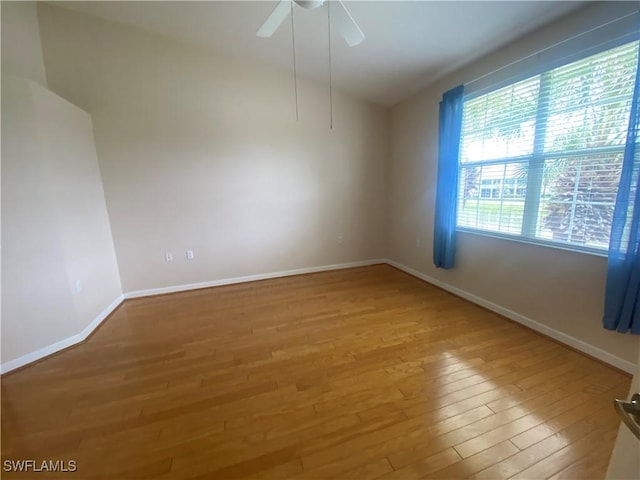 3054 Driftwood Way Unit 4508, Naples, FL 34109 - spare room featuring wood finished floors and ceiling fan