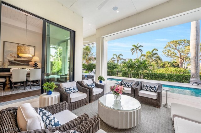 view of sunroom