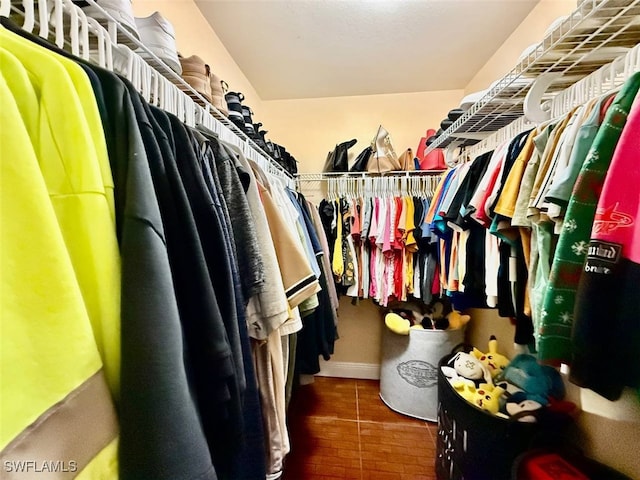 view of walk in closet