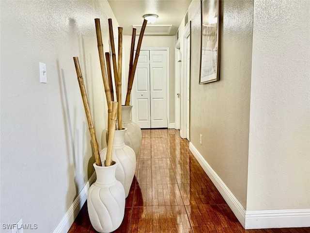 hall featuring wood-type flooring