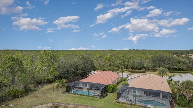 3200 Magnolia Landing Ln, North Fort Myers, FL 33917 - view from above of property with a pool