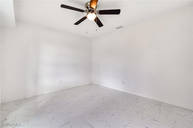 unfurnished room featuring ceiling fan