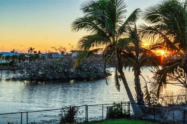 3131 Twin Lakes Ln, Sanibel, FL 33957 - view of water feature featuring fence