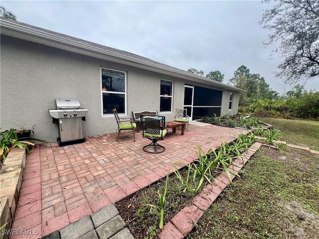 view of patio featuring area for grilling