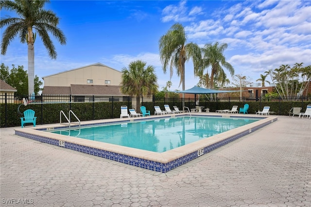 view of pool with a patio