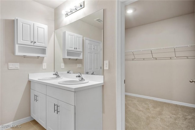 bathroom featuring vanity