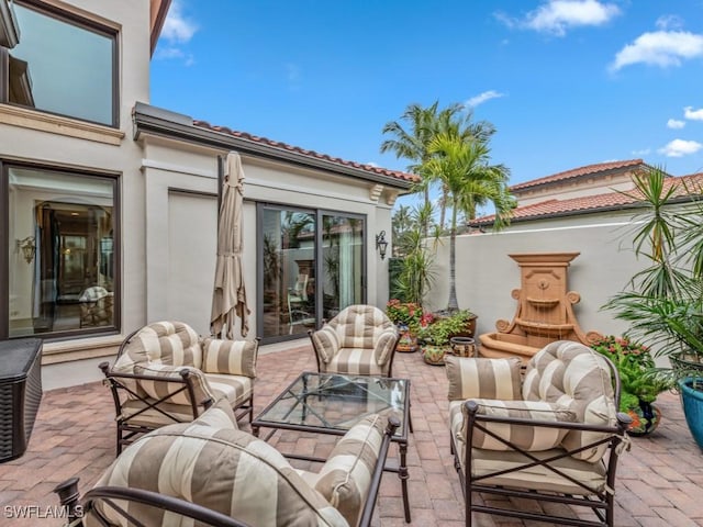 view of patio / terrace featuring outdoor lounge area